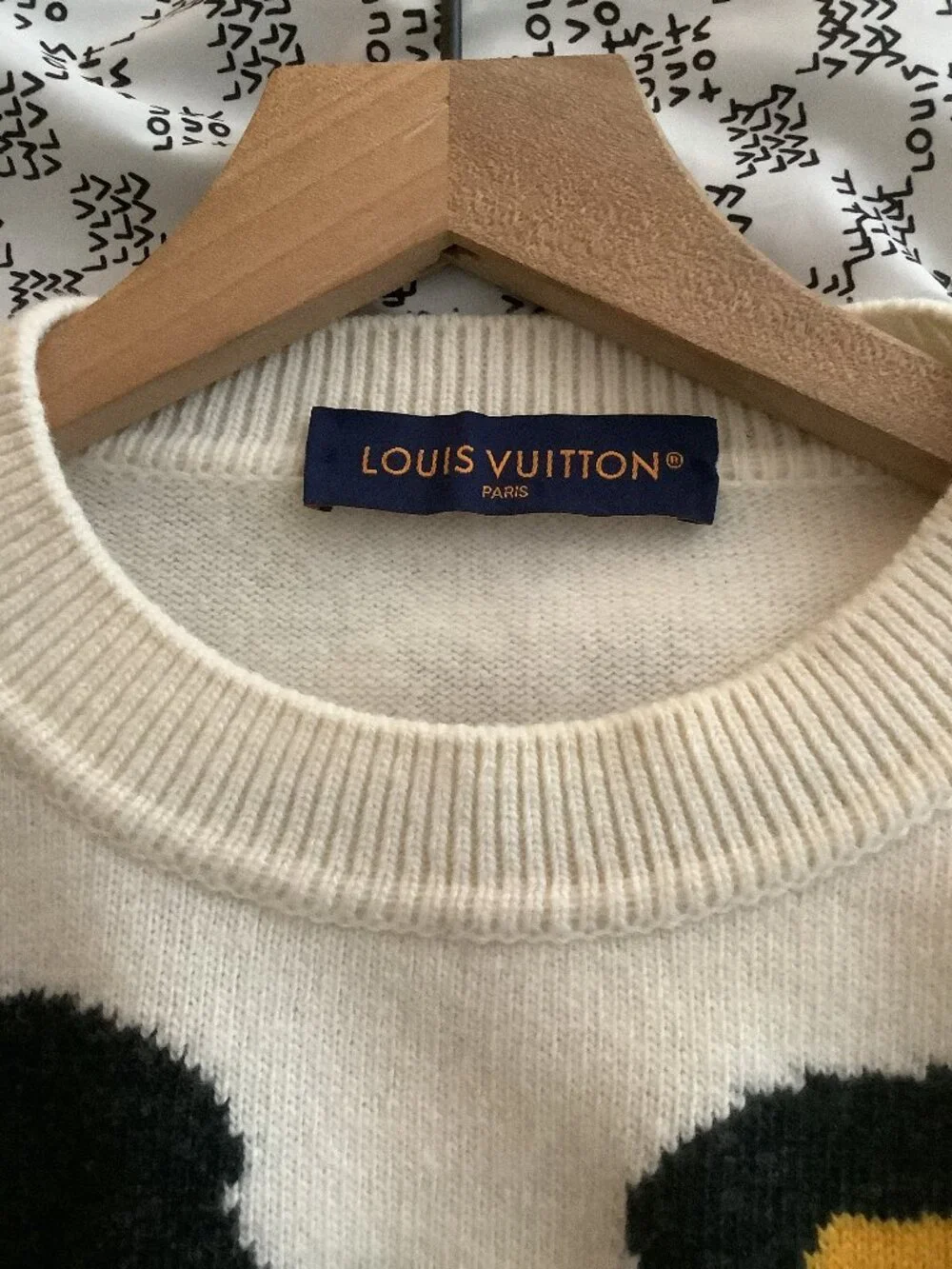 Louis Vuitton Portrait Intarsia Crewneck Sweater Size XL